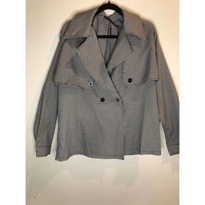 PrettyLittleThings lightweight Jacket Houndstooth Blazer Size 12
